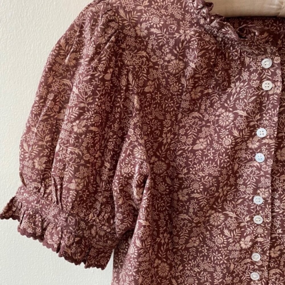 Doen Dauphine blouse small in Garden Terra Bloom